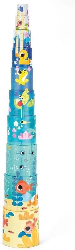 Janod Stapeltoren - Het Leven In De Vijver 2 Janod Stapeltoren - Het Leven In De Vijver - Afbeelding 2