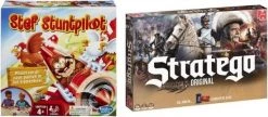 Merkloos Spellenbundel - 2 Stuks - Stef Stuntpiloot & Stratego Original