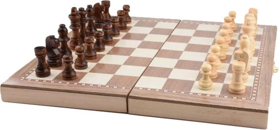 Shagam 3-in-1 Bordspel - 49 Cm - Schaakbord - Dambord - Backgammon - Schaakspel - Schaakset - Schaken - Dammen - Met Schaakstukken - Chess - Hout - Opklapbaar 7 Shagam 3-in-1 Bordspel - 49 Cm - Schaakbord - Dambord - Backgammon - Schaakspel - Schaakset - Schaken - Dammen - Met Schaakstukken - Chess - Hout - Opklapbaar - Afbeelding 7