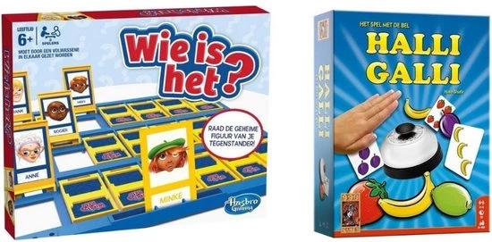 Hasbro Spellenbundel - 2 Stuks - Wie Is Het & Halli Galli 1 Hasbro Spellenbundel - 2 Stuks - Wie Is Het & Halli Galli