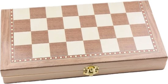 Shagam 3-in-1 Bordspel - 49 Cm - Schaakbord - Dambord - Backgammon - Schaakspel - Schaakset - Schaken - Dammen - Met Schaakstukken - Chess - Hout - Opklapbaar 8 Shagam 3-in-1 Bordspel - 49 Cm - Schaakbord - Dambord - Backgammon - Schaakspel - Schaakset - Schaken - Dammen - Met Schaakstukken - Chess - Hout - Opklapbaar - Afbeelding 8