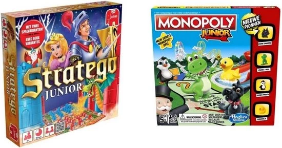 Hasbro Spellenbundel - 2 Stuks - Stratego Junior & Monopoly Junior 1 Hasbro Spellenbundel - 2 Stuks - Stratego Junior & Monopoly Junior