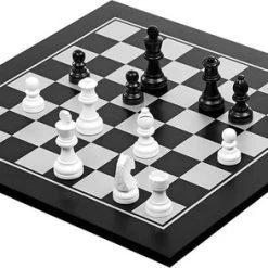 Philos Schaak/Dam Set Veld 40 Mm, Koningshoogte 75 Mm, Damspel 10x10 Velden