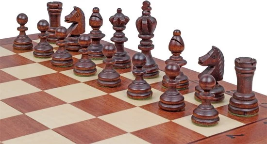 Chess The Game - Klassiek Schaakspel - Middelgroot Klassiek Houten Schaakbord Met Schaakstukken 7 Chess The Game - Klassiek Schaakspel - Middelgroot Klassiek Houten Schaakbord Met Schaakstukken - Afbeelding 7