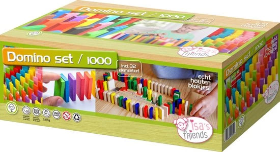 Isa's Friends Domino Stenen Set Hout 1000pcs - XXL Dominoset Incl. 32 Elementen En Accessoires 8 Isa's Friends Domino Stenen Set Hout 1000pcs - XXL Dominoset Incl. 32 Elementen En Accessoires - Afbeelding 8