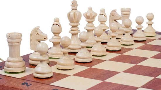 Chess The Game - Klassiek Schaakspel - Middelgroot Klassiek Houten Schaakbord Met Schaakstukken 4 Chess The Game - Klassiek Schaakspel - Middelgroot Klassiek Houten Schaakbord Met Schaakstukken - Afbeelding 4