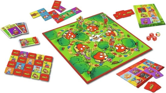 Kabouter Plop Bordspel - 20 In 1 Spel - 20 Spellen 2 Kabouter Plop Bordspel - 20 In 1 Spel - 20 Spellen - Afbeelding 2