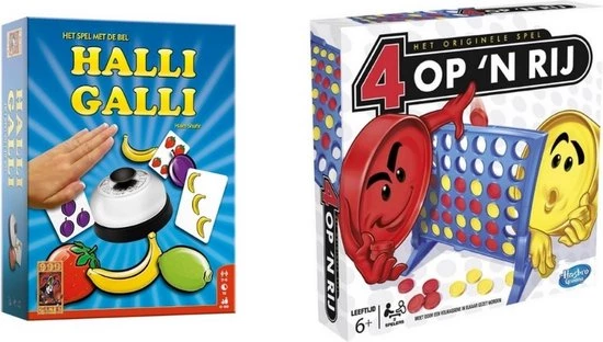 Hasbro Spellenbundel - 2 Stuks - Halli Galli & Vier Op 'n Rij 1 Hasbro Spellenbundel - 2 Stuks - Halli Galli & Vier Op 'n Rij