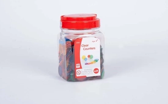 EDX - Transparant Gekleurde Chips (500 Stuks) 1 EDX - Transparant Gekleurde Chips (500 Stuks)