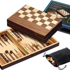 Philos Schaak/Dam/Backgammon Kassette Veld 40 Mm, Koningshoogte 78 Mm
