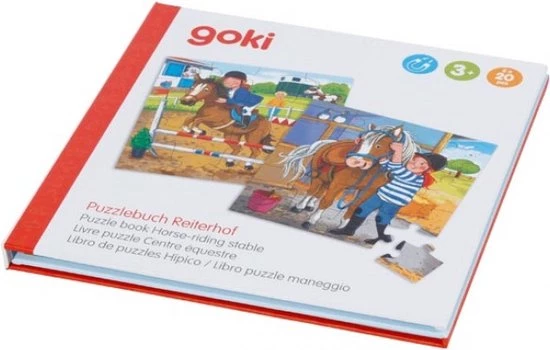Goki Magnetisch Puzzelboek Paarden Rijstal - 40-delig 1 Goki Magnetisch Puzzelboek Paarden Rijstal - 40-delig