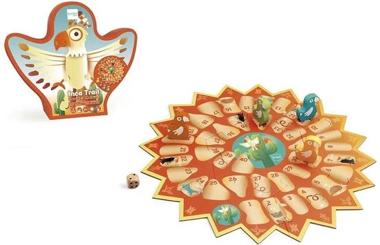 Scratch Ganzenbord Junior 35 Cm Hout Oranje 5-delig 1 Scratch Ganzenbord Junior 35 Cm Hout Oranje 5-delig