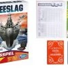 Hasbro Vakantie Reis Spelletjes Pakket. Spel Zeeslag Reis Editie Yatzee Score Kaarten 10 Dobbelstenen 2 Pakken Speelkaarten.