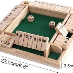 Deluxe HB Sluit De Doos - Zinaps Deluxe 4-Player Sluit De Doos Houten Tafel Game Classic Dice Game Board Toy, Brown- (WK 02127) -kinderspellen Winkel 550x383 1