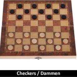 SuperiorShopping 3 In 1 Schaakset, Checkersbord En Backgammon Schaakspel Inclusief Schaakstukken En Stenen - Opklapbaar Schaakbord - Schaken - Dammen - 39 X 39 Cm -kinderspellen Winkel 550x408 1