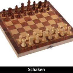 SuperiorShopping 3 In 1 Schaakset, Checkersbord En Backgammon Schaakspel Inclusief Schaakstukken En Stenen - Opklapbaar Schaakbord - Schaken - Dammen - 39 X 39 Cm -kinderspellen Winkel 550x408