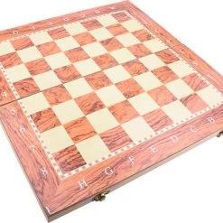 Merkloos Schaakbord | Dambord | Backgammon | 34 X 34 Cm | Schaakspel | Schaakset | Schaken | Dammen | Met Schaakstukken | 3-in-1 Bordspel | Chess | Hout | Opklapbaar -kinderspellen Winkel 550x416 2