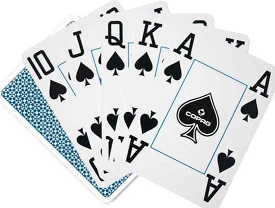 COPAG Poker Speelkaarten Blauw 4 Hoeken 2 COPAG Poker Speelkaarten Blauw 4 Hoeken - Afbeelding 2