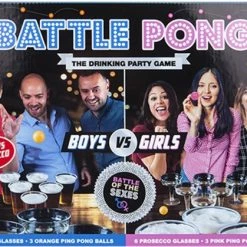 Pms Battle Pong - The Drinking Party Game - Beer Pong - Boys VS Girls