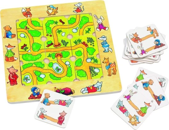 Goki Gezelschapsspel: VIND DE WEG! 21x21cm, 9-delig, Met 20 Speel 1 Goki Gezelschapsspel: VIND DE WEG! 21x21cm, 9-delig, Met 20 Speel