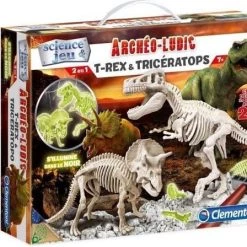 CLEMENTONI Arch O Ludic - T-Rex & Triceratops Phosphorescent - Wetenschap & Spel