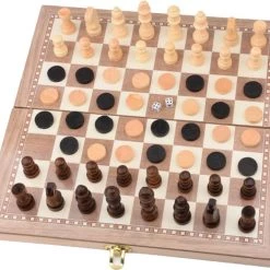 Shagam 3-in-1 Bordspel - 49 Cm - Schaakbord - Dambord - Backgammon - Schaakspel - Schaakset - Schaken - Dammen - Met Schaakstukken - Chess - Hout - Opklapbaar 26 Shagam 3-in-1 Bordspel - 49 Cm - Schaakbord - Dambord - Backgammon - Schaakspel - Schaakset - Schaken - Dammen - Met Schaakstukken - Chess - Hout - Opklapbaar -kinderspellen Winkel 550x471 1