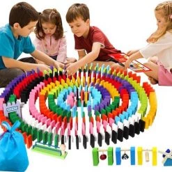 Isa's Friends Domino Stenen Set Hout 240pcs - XL Dominoset Incl. 4 Elementen -kinderspellen Winkel 550x483