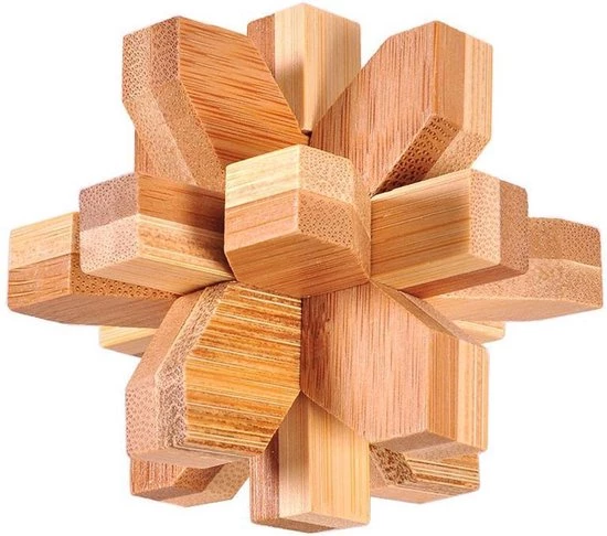 DW4Trading® 3D Bamboo Puzzel Sneeuwvlok 1 DW4Trading® 3D Bamboo Puzzel Sneeuwvlok