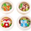 BlijeKids Set Van 4 Houten Geduldspelletjes (patience Ball Game) Met Balletjes En Dieren Print (uitdeelcadeau / Hebbedingetje / Traktatie / Klein Cadeau Tegen Verveling Onderweg / Reisspel / Schoencadeau Voor Sint & Kerstmis!)