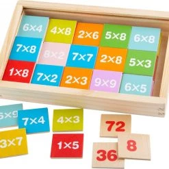 Houten Rekenspel - BIGJIGS - Tafels Oefenen - Compact Doosje Met 81 Opgaves