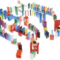 Nagtegaal Design Kleurrijke Domino Stenen Speelset Met Leuke Extra's - Hout 1131 Delig -kinderspellen Winkel 550x494 5