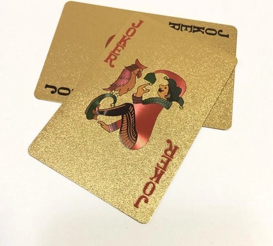 Merkloos Waterdichte Speelkaarten Goud - Kaarten - Waterbestendig - Poker - Blackjack - Patience - Spelletjes - Kaarten Truukjes - Outdoor - Kaarten Set - Plastic Goudfolie 1 Merkloos Waterdichte Speelkaarten Goud - Kaarten - Waterbestendig - Poker - Blackjack - Patience - Spelletjes - Kaarten Truukjes - Outdoor - Kaarten Set - Plastic Goudfolie