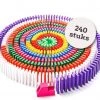 Isa's Friends Domino Stenen Set Hout 240pcs - XL Dominoset Incl. 4 Elementen
