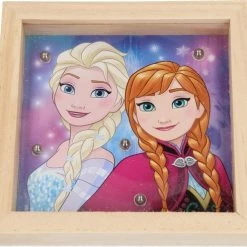 Disney Frozen Houten Geduldsspel Met 5 Balletjes 14x14cm | Geduldspuzzel | Uitdagende Puzzels | Behendigheid Spelletjes