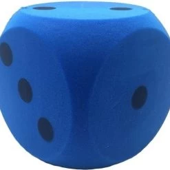 Merkloos Sinterklaas Spel Dobbelsteen Blauw 4 X 4 Cm