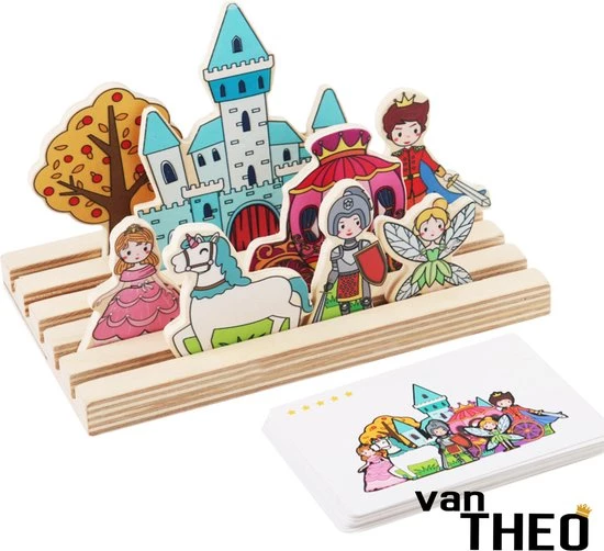 Van Theo Diepte Puzzel - Prinsen & Prinsessen - Houten Puzzel - Smartgames - Speelgoed 3 Jaar 3 Van Theo Diepte Puzzel - Prinsen & Prinsessen - Houten Puzzel - Smartgames - Speelgoed 3 Jaar - Afbeelding 3
