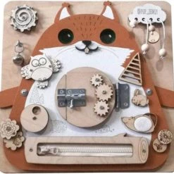 Magnificos - Montessori Speelgoed - Activiteiten Kubus - Activiteiten Tafel - Busy Board - Activiteitenbord - Eekhoorn -kinderspellen Winkel 550x505 1