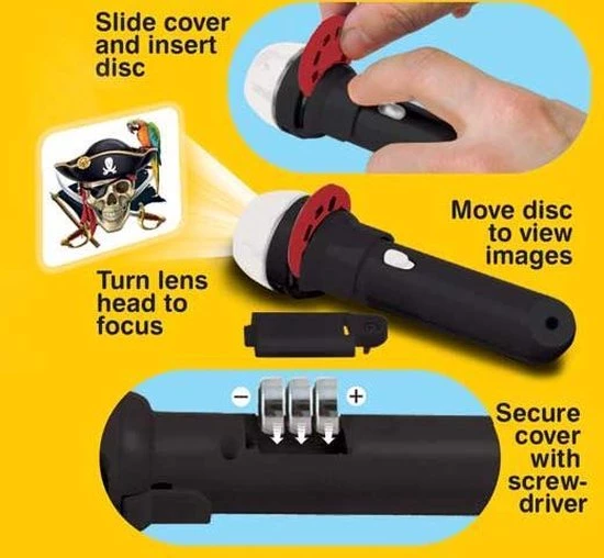 Brainstorm Toys Zaklampprojector Pirate Torch - Piraten 3 Brainstorm Toys Zaklampprojector Pirate Torch - Piraten - Afbeelding 3