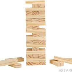 ESTARK Stapeltoren Mini - Actiespel - Pocket Size - Hout - License Uitgave - Jongens En Meisjes - Behendigheidspel - Toren Stapel Stapelen Stapelspel - Mini Stapeltoren -kinderspellen Winkel 550x512 1