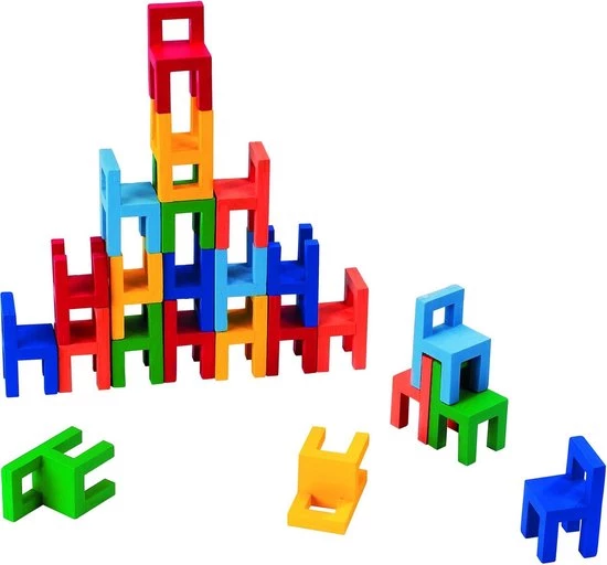 Goki Evenwichtsspel: BALANCERENDE STOELEN H7cm, In Hout, 3+ 1 Goki Evenwichtsspel: BALANCERENDE STOELEN H7cm, In Hout, 3+