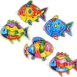 Merkloos 5 X Visspel Geduldspelletje Vis Grabbeltoncadeautje Uitdeelcadeautje Vissen Geduldspel Puzzel Spel