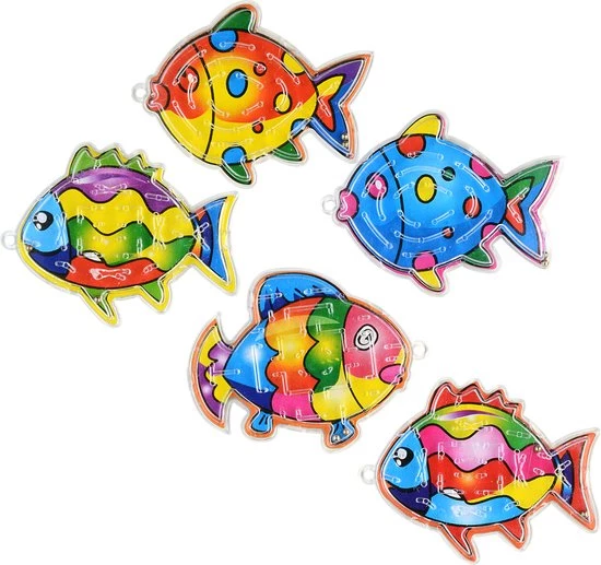 Merkloos 5 X Visspel Geduldspelletje Vis Grabbeltoncadeautje Uitdeelcadeautje Vissen Geduldspel Puzzel Spel 1 Merkloos 5 X Visspel Geduldspelletje Vis Grabbeltoncadeautje Uitdeelcadeautje Vissen Geduldspel Puzzel Spel