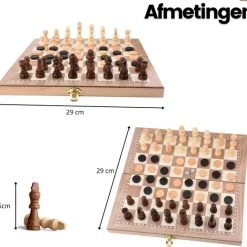 No Peak 3 In 1 Schaakbord - Schaakspel - Dammen - Backgammon - 3 In 1 Schaakset - Inclusief E-Book -kinderspellen Winkel 550x519 4