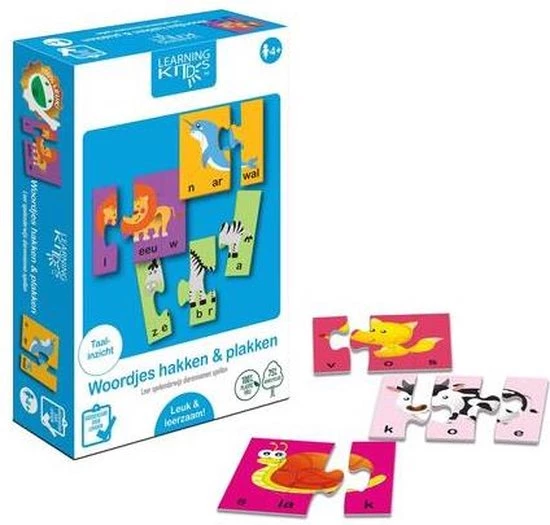 Merkloos Learning Kitds - Woordjes Hakken & Plakken 1 Merkloos Learning Kitds - Woordjes Hakken & Plakken
