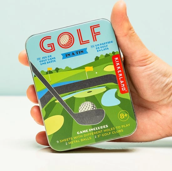 Kikkerland Golf In A Tin - Mini Golf Spel - Reisspel - Inclusief Meeneem Blikje 8 Kikkerland Golf In A Tin - Mini Golf Spel - Reisspel - Inclusief Meeneem Blikje - Afbeelding 8