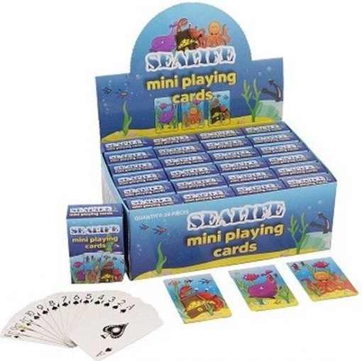 Merkloos Mini Zeedieren Thema Speelkaarten 6 X 4 Cm In Doosje Van Karton - Handig Formaatje Kleine Kaartspelletjes -kinderspellen Winkel 550x548 6