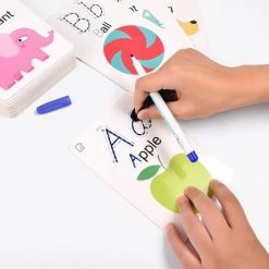 MiDeer Ik Leer Schrijven Woorden & Rekenen (2 Separate Sets) - Engelse Woorden Leren - Herbruikbare Pennen En Kaarten - 2 Verschillende Sets Pennen En Kaarten - Flash Card Voor Vroeg Onderwijs: Ik Leer Engelse Woordjes & Ik Leer Rekenen -kinderspellen Winkel 550x550 139