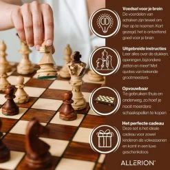 Allerion? Allerion Luxe Schaak Set - 100% Hout - 38cm X 38cm - In Opbergkoffer - Inclusief 2 Extra Dames En Instructieboekje 14 Allerion? Allerion Luxe Schaak Set - 100% Hout - 38cm X 38cm - In Opbergkoffer - Inclusief 2 Extra Dames En Instructieboekje -kinderspellen Winkel 550x550 212