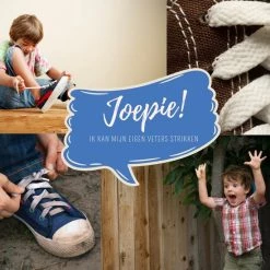 Merkloos Veterstrikken - Oefenschoen - Leren Veters Strikken - Educatief Speelgoed - Montessori Speelgoed - Kinderspeelgoed - Blijderij | Schoencadeautjes Sinterklaas -kinderspellen Winkel 550x550 227