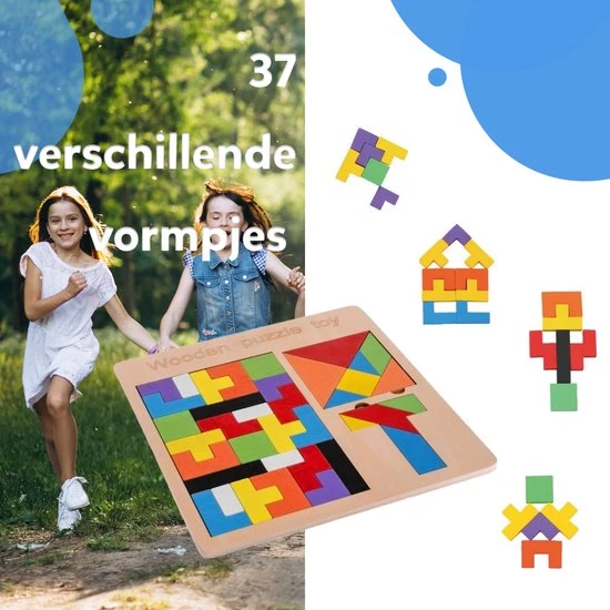 Fidgy - 3 In 1 Houten Puzzel - Montessori Speelgoed - Tetris 7 Fidgy - 3 In 1 Houten Puzzel - Montessori Speelgoed - Tetris - Afbeelding 7